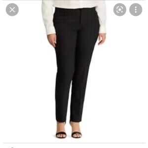 Chaps Women Brown Office/Work Cotton Blend Pants Size 16W